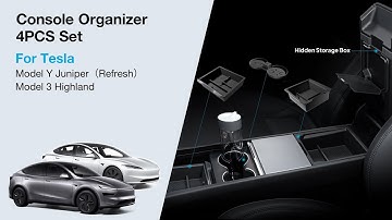 Wigoo Tesla New Model Y Juniper & Model 3 Highland Center Console Organizer Installation Guide