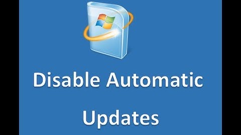 Windows 8 - How to Disable Automatic Updates