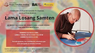 Confección del mandala de Chenresi, con Lama Losang Samten.