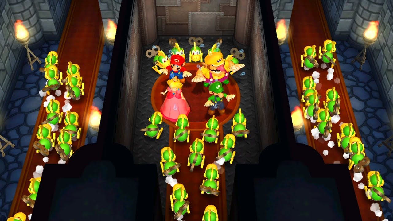 Mario Party 9 - Minigames - Mario vs Luigi vs Wario vs Peach (Master Diffiuclty)