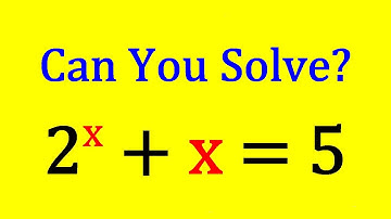Math Olympiad Exam | Lambert W Function | Solve Exponential Equation