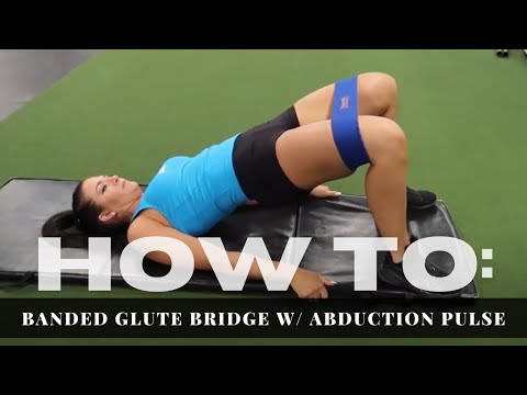 Glute Band Glute Bridge w/ Abduction Pulse