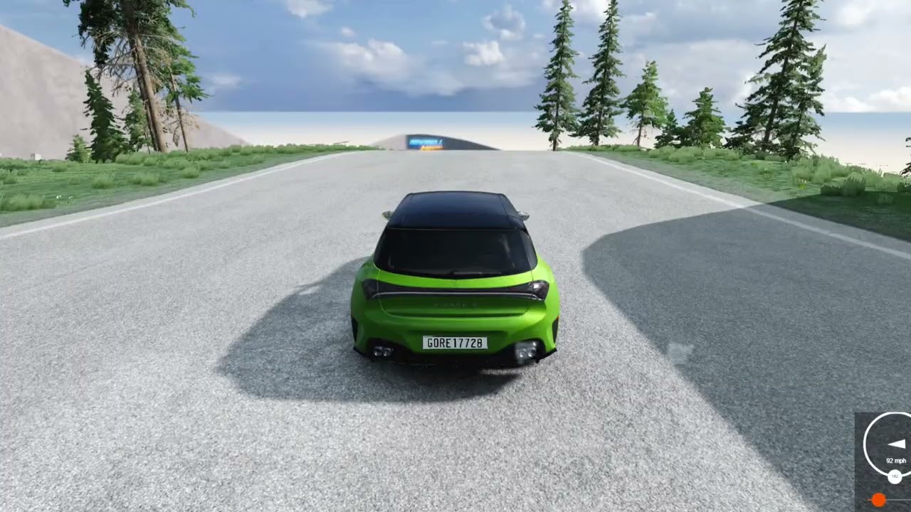 Beamng Drive Car Crash speed Highest downhill map