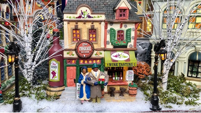 Love the cliffs and the height of this village display  Christmas  villages, Christmas town, Christmas tree village