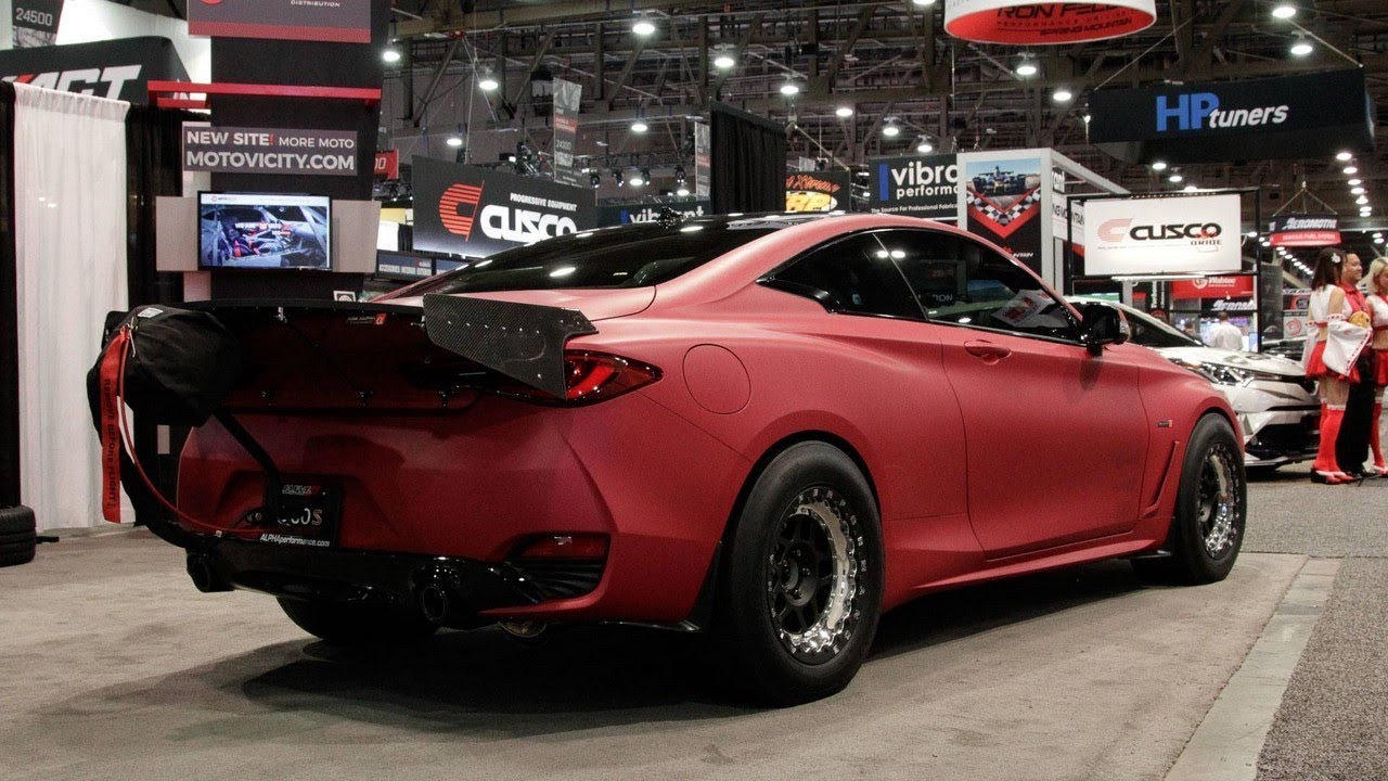 AWESOME.. 2018 Infiniti Q60 Red Alpha Concept AT Sema show car - YouTube