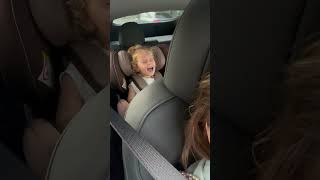 Precious Two-Year-Old Girl Sings in the Car