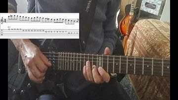 Paul Gilbert Descending Alternate Picking Lick (with tabs) - DP