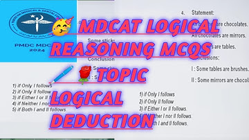 Mdcat Logical reasoning||logical deduction||each and every mcqs explained || syllogism