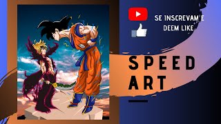 Meliodas Vs Goku - Speed Art
