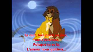 Le Roi Lion - L'Amour nous Guidera - Paroles chords
