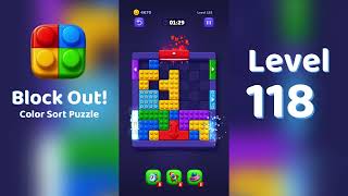 Block Out Level 118 Walkthrough 🧩 | All Levels Solution | Mini Boss