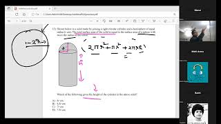 Shown below is a solid made by joining a right circular cylinder and a hemisphre of equal radius Profile