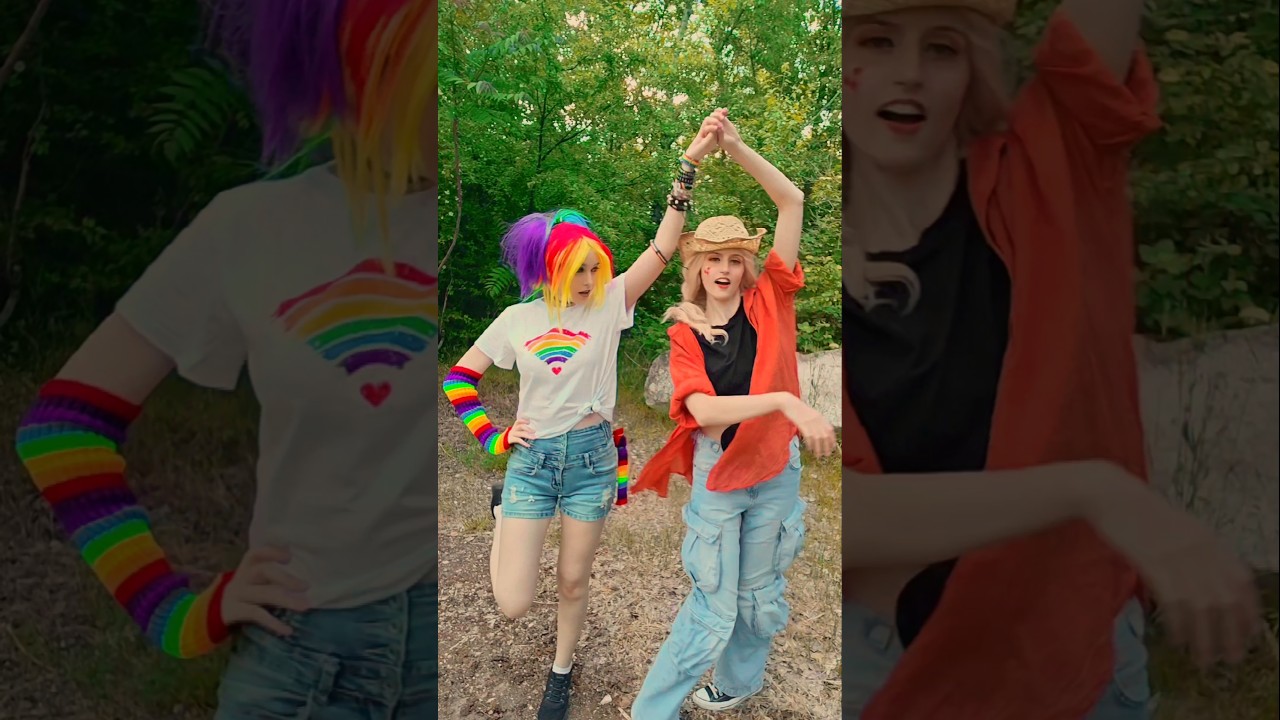 Do you ship appledash? | Rainbow Dash & Applejack @shinigamisara #cosplay #shorts #mlp