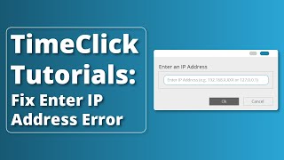 Fix Enter IP Address on Server or Ws