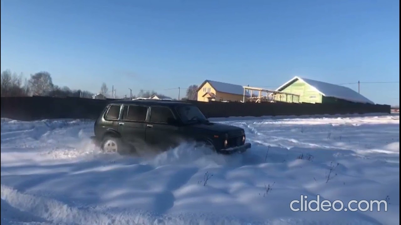 НИВА (ВАЗ 2131) по снегу с блокировкой ДАН - YouTube