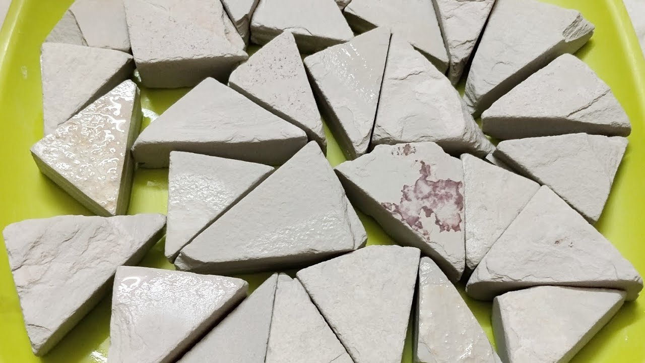 💥Pure Shiny 🌟White🤍 Slate Triangle Semi Wet Cleaning Video💥😍🎥