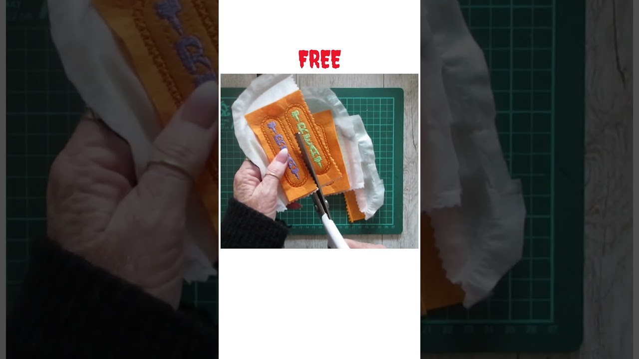 Free In the hoop Halloween Lollipop Holder - Machine Embroidery