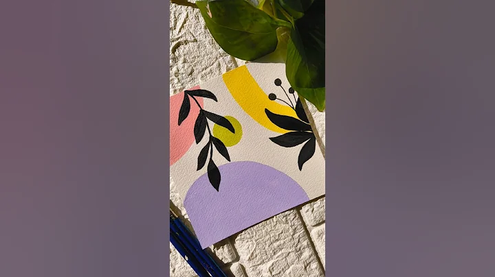Boho Canvas Painting Idea 😍🌿 #shorts #acrylicpainting #boho #painting thumbnail