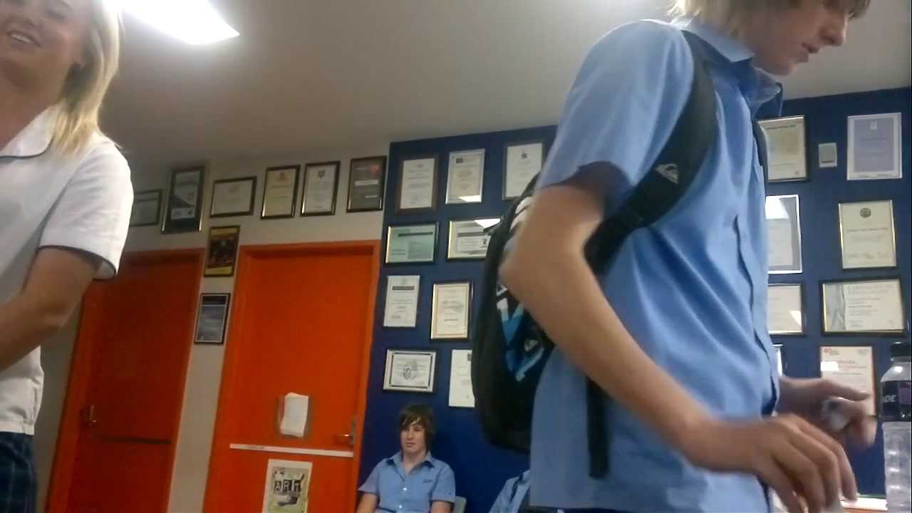 Mitch getting a bandaid at Glenmore Park High