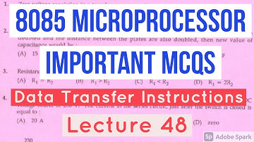 Data Transfer Instructions in 8085 Microprocessors GATE Kerala PSC Assistant Engineer Assistant Elec