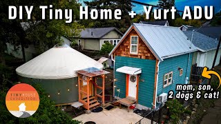 Single Mom builds $30k Tiny House on Foundation ($60k w/land) + Yurt