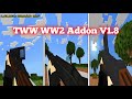TWW WW2 Addon V1.8 Guns Showcase Download in Minecraft PE 1.21.132+ | 1X1GAMING 