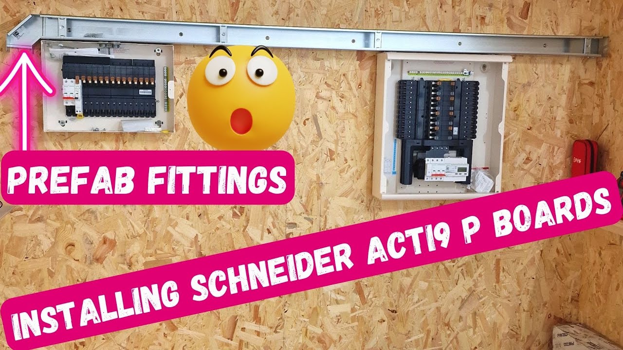 Installing Schneider Acti 9 P Distribution Boards and prefab steel
