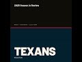 Texans 2025 Season in Review