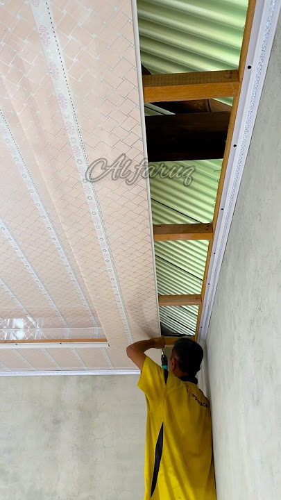 PVC ceiling using wooden frame #ceiling #pvc