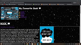 #PIRPLE | HTML PAGE | Project1 by pirple.com | Topic:Your favorite book
