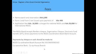 Kenya - Register a Non-Governmental Organization - English