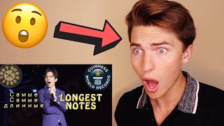 Vocal Coach REACTS to  DIMASH - His LONGEST NOTES EVER Sung Live (Dimash Kudaibergen Reaction)