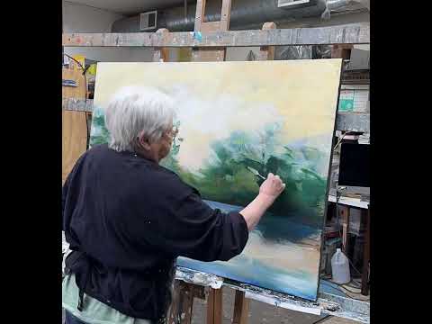 Working with a palette knife. More to come. Original Acrylic Painting in Progress."Shorts"#wipa