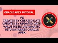 #5 Created BY Updated By Updated Date Value Insert Into database Oracle Apex || Oracle Apex Tutorial