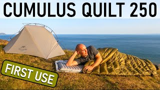 Using the CUMULUS QUILT 250 for the FIRST TIME | Camping quilt review | UK Wild Camp