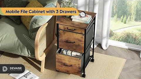 DEVAISE | 3 Drawer Mobile File Cabinet, Printer Stand