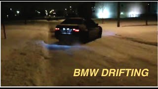 BMW E90s Drifting in snow/ice