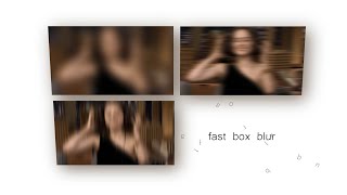 FAST BOX BLUR | TUTORIAL AFTER EFFECTS
