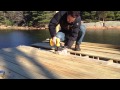 Jig for aligning screws on pressure treated decking Jig for aligning screws on pressure treated decking