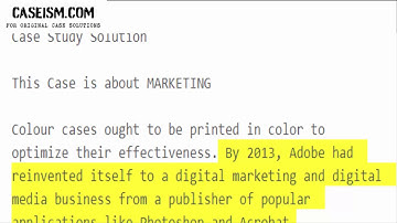 Reinventing Adobe  Case Study Help - Caseism.com