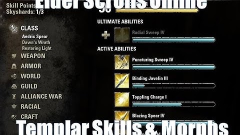 Templar Skills and Morphs - Elder Scrolls Online (ESO)