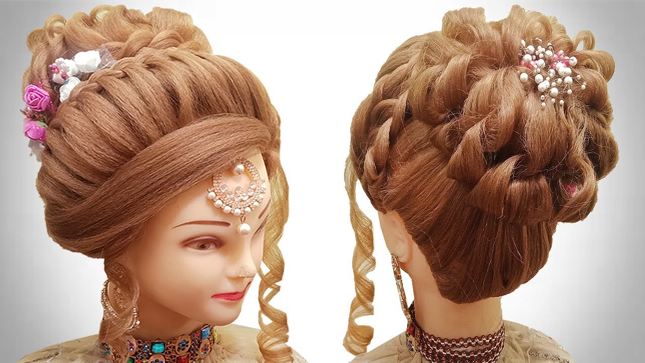 4 gorgeous juda hairstyle for karva chauth || hairstyle for ladies || updo  hairstyle || hairstyle - YouTube