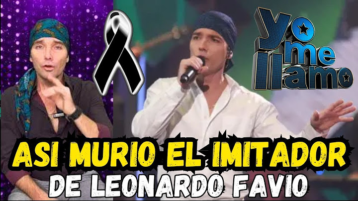 Así fue la trágica MUERTE del imitador de Leonardo Favio en YO ME LLAMO.