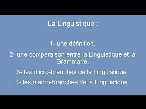 Définition de la linguistique