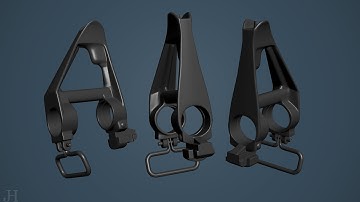 HighPoly Modeling : 3DS Max M4 Front Sight