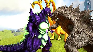 GODZILLA : KING OF THE MONSTERS - King Ghidorah - Godzilla VS Super Godzilla 2022 | ARK Mod Battle