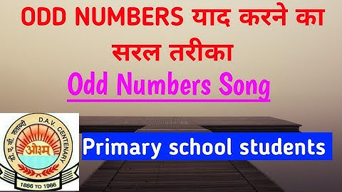 LEARN ODD NUMBERS| ODD NUMBERS SONG |