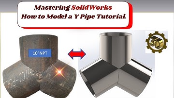 ⚡ Mastering #solidworks  | How to Model a Y Pipe Tutorial.
