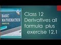 Class 12 math derivatives all formula plus full exercise 12.1 #derivatives #viralvideo