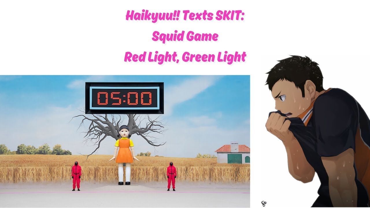 Haikyuu Texts Squid Game - Red Light, Green Light